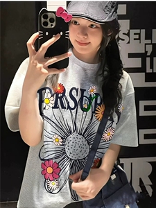 XZ809A/BBBT50/P20/控38 重磅印花美式复古圆领T恤图片