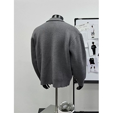老钱风厚实小翻领针织轻熟毛衣外穿套头复古上衣58002/P75降，男装针织衫/毛衣，电商A243