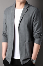 F82301钱塘2020-1休闲时尚百搭合身中年男士简约短袖西服P102，男装T恤，钱塘207-1