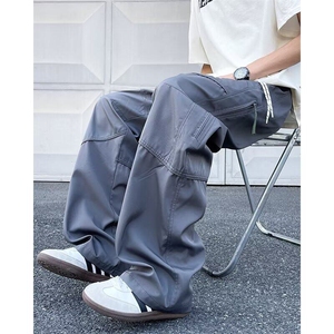 2025新款户外拉链设计感直筒休闲长裤宽松机能潮流现货K8401-P48图片
