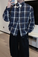 秋冬加棉复古格子正反两面穿棉服夹克男M213-P128(，男装夹克，电商B267