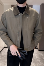 社会小伙高端短款宽松韩版大衣外套风衣夹克男A236-FY8019-P125，男装夹克，电商A236