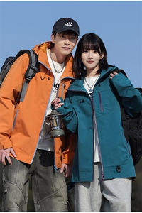 新款男女高品质户外登山服青少年学生冲锋衣夹克外套JK6633-P48图片