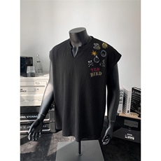 XZ809A/BXXX06/P35/控48美式V领印花背心T恤，男装背心/马甲，星座809A(原222-1)