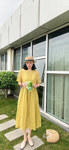 纯苎连衣裙小衫裤子裙子衬衣 时尚风 风淑女风休闲风,女装连衣裙,川哲