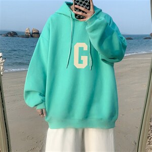！22秋季新款宽松大码港风大G连帽卫衣LW1917-P35控58图片