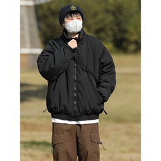 日系立领棉衣男士美式冬季新款加厚外套潮牌工装棉服DT03P75，男装棉衣，星座1013-5