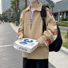 WT09春装男士新款腰果花开衫夹克外套男装外衣文艺青少年港风潮男，男装夹克，星座115A(原星座507）