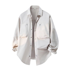 秋季纯色长袖工装衬衣男宽松落肩质感衬衫外套DSA157B-CS4502-P50，男装衬衫，电商A157B