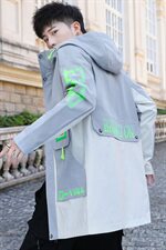 夹克外套男韩版潮流上衣服男秋装新款风衣男士中长款JK178-P65，男装夹克，星座1206（原A206）