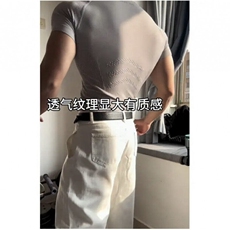 无缝纹理收紧健身短袖JS08-P33，男装T恤，星座313A(原308A-2)