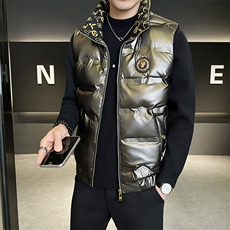 新款男士亮面羽绒马甲加厚款防寒佳品309B-3-8857-P110，女装马甲，星座1409-3