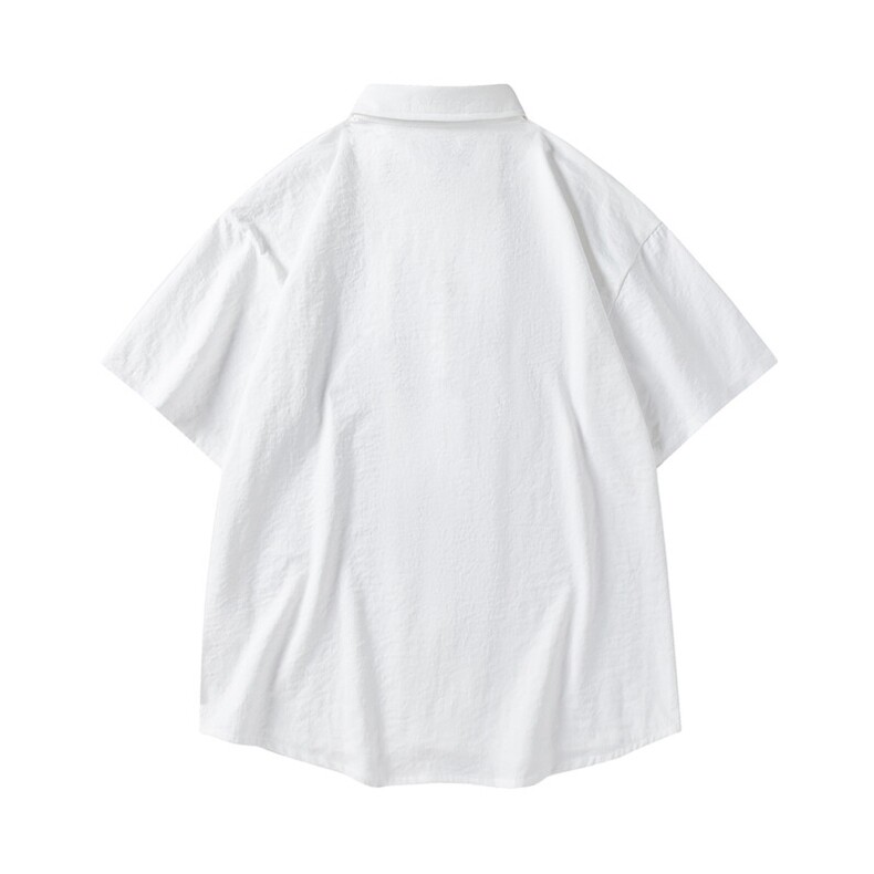 夏季纯色短袖衬衣男宽松落肩质感半袖衬衫A157B-CS4212-P45,男装T恤,电商A157B