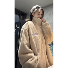 冬季加厚保暖棉服格子棉衣美式情侣两面穿羊羔毛外套男MY56-P135，男装棉衣，电商B295