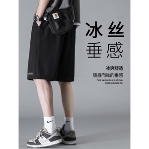 男士骑行健身跑步运动裤夏季黑色弹力透气五分裤男DK506-特批17