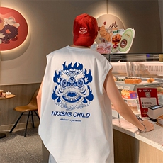 已注册抖音直播品质纯棉250克重磅男无袖背心T恤T593P28控39，男装T恤，电商C408(原B339-1)