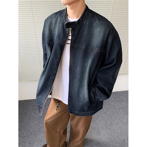得物二开 牛仔水洗美式高街设计感夹克外套男2025秋季JK1272-P80图片