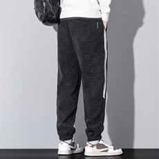 潮牌卫裤男街头设计感重磅裤子男款束脚裤春秋字母运动工装裤K76，男装休闲裤，星座310B-1