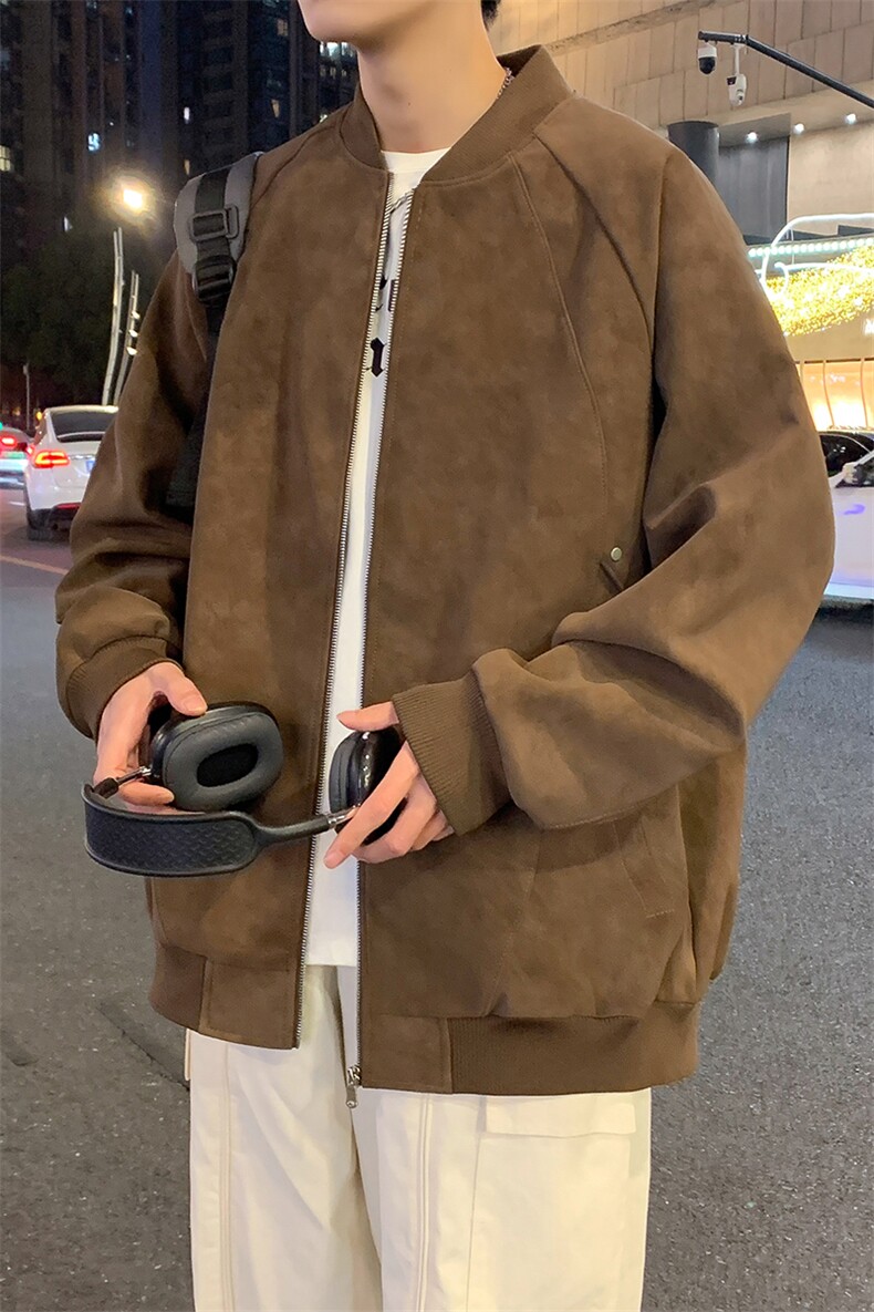潮流宽松夹克高街潮牌休闲上衣A161-6823-P75,男装皮衣,电商A161