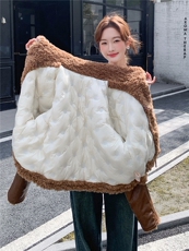 新款《出货》派克90绒PU皮2B156-806-P255-K388，女装短外套，2B156
