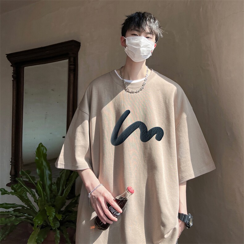 发泡印花！230g重磅纯棉!夏季短袖t恤男半袖男NT123-P25,男装T恤,电商B367