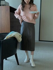 [现货]冬季新款 PU直身半身裙，面料采用环保PU皮革，女装半身裙，炽元素