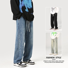 2023美式相机风男士水洗做旧牛仔裤男XZ914-6-G63-P35，男装牛仔裤，星座914-6