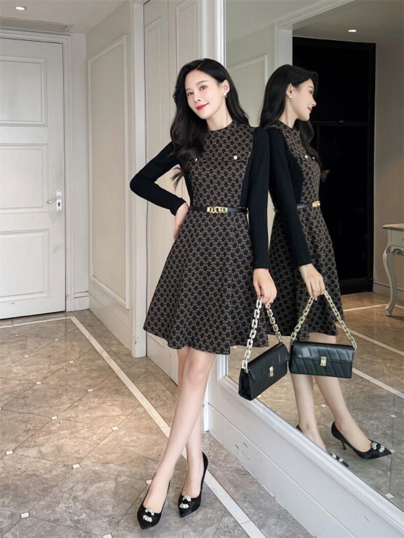 秋冬连衣裙补单，女装连衣裙，红 日