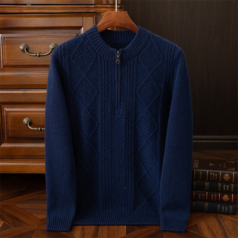 男士羊绒衫7针半高领羊绒商务时尚都市，男装羊绒套衫，鼎坤羊绒