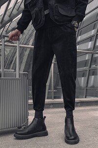 2025秋冬季新款灯芯绒裤子男韩版束脚裤纯色休闲裤潮流百搭L337,男装休闲裤,电商A327