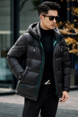 加厚保暖羽绒服男亮面免洗冬季新款时尚潮流防寒冬装连帽短款外套，男装羽绒服，电商B212（原钱塘6029）