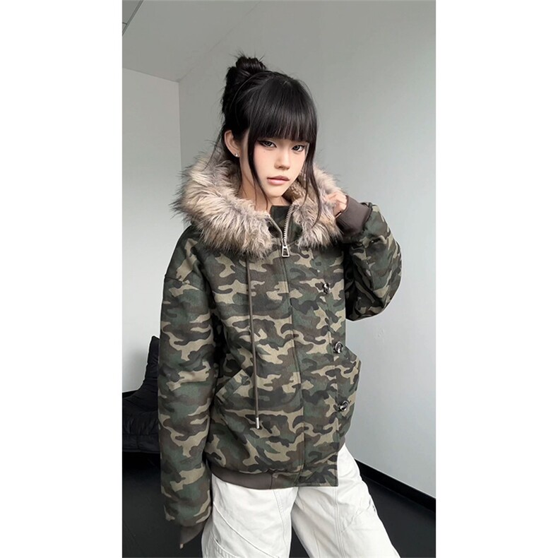 现货迷彩棉衣情侣复古美式保暖御寒棉衣女男5D4097-TP90178,男装棉衣,电商A102