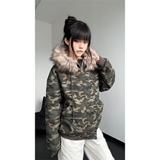 现货迷彩棉衣情侣复古美式保暖御寒棉衣女男5D4097-TP90178，男装棉衣，电商A102