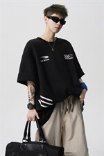 复古撞色拼接短袖美式T恤大码短袖休闲上衣XZ1016-1T350P38K69，男装T恤，星座1016-1（原电商B408-1）