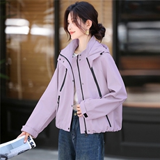 短外套女款春秋季2025新款高级设计感风衣小个子气质减龄上衣，女装短外套，丽影随形
