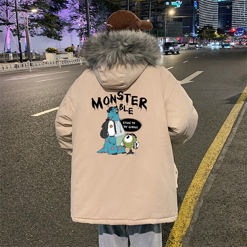 MM48074-P130冬季大毛领棉衣男士大码加厚棉袄男棉服,男装棉衣,电商A040