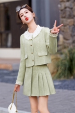 小香风套装2025新款爆款高级感女春秋小个子可盐可甜时尚套装裙，女装套装/套裙，霓裳依族