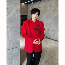 现货！25喜庆婚礼敬酒服新中式重工刺绣竹子西服外套xz109-p148，男装西服，电商B288