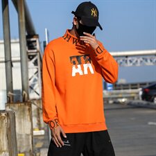 秋冬潮牌日系套头衫青少年上衣外套嘻哈高领卫衣男W558，男装卫衣，电商A441
