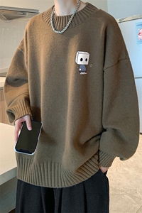 半高领毛衣男大码胖子针织衫毛线衣 M18400-P45 加绒款-P65图片