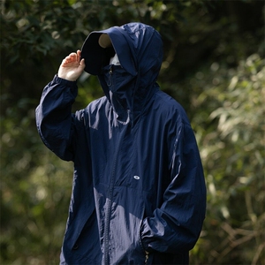 港风大码复古森系户外薄款男女连帽防晒服 XZ213-JKFS01-P65控78图片