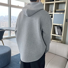 抖音得物品质26春装美式高街重磅纯色一粒扣连帽卫衣外套W85，女装短外套，电商A486