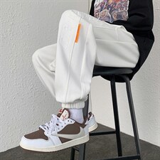 新款春季韩版潮流港风休闲钢印字母束脚宽松休闲卫裤FNY2333-P45,男装休闲裤,电商A128