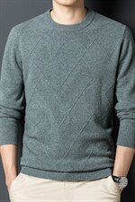 休闲商务纯色毛线衣中年男厚纯毛衣爸爸装保暖线衣SFT80868-P155,男装针织衫/毛衣,电商B212（原钱塘6029）