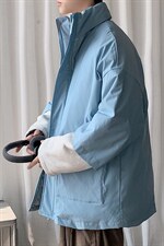 2023冬装男士纯色棉衣假两件袖子拼接棉服外套潮A071-Y271-P120，男装棉衣，电商A071