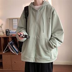 CY3008-TP65控价88-字母刺绣2023春季新款连帽外套简约休闲上衣男，男装卫衣，电商A102-1