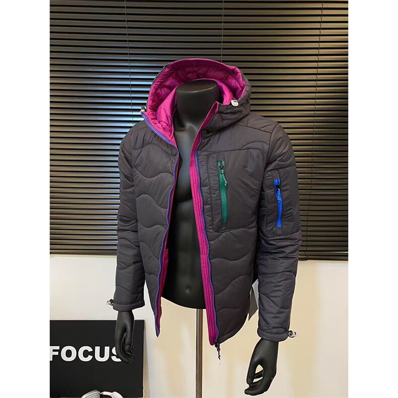 高品轻量户外保暖撞色连帽男女防水吐司棉服棉衣外套A1187-P138,男装棉衣,星座1505