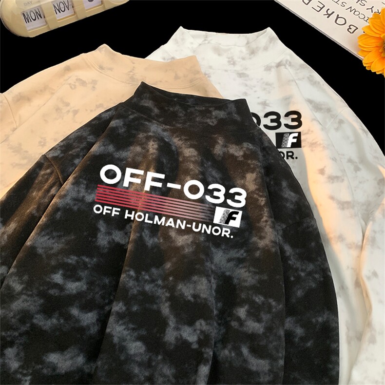 260克重磅扎染德绒半高领打底衫【有货】C403A-DR25367ZR-P25图片