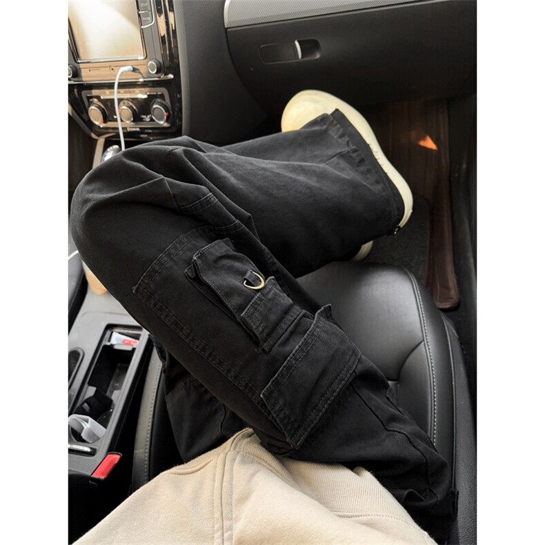 B221美式ins高街暗黑宽松直筒洗褪工装牛仔裤LK25438-P75控98,男装牛仔裤,电商B221