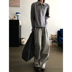 2025秋冬新款开衫毛衣美式复古休闲慵懒风V领针织衫男纯色外套，男装针织衫/毛衣，四季星座505